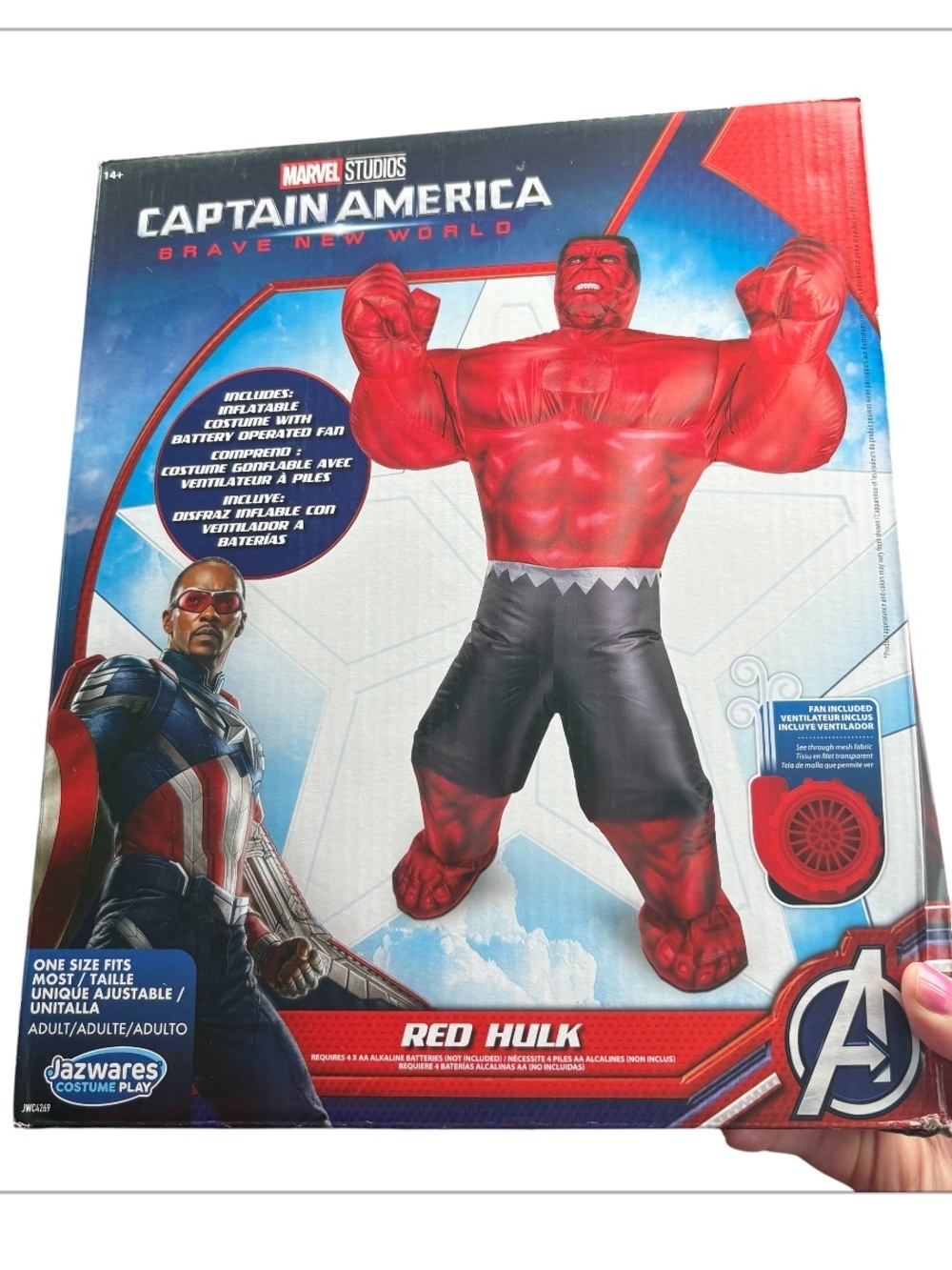 Marvel Inflatable Red Hulk Adult Costume NEW Disney Captain America